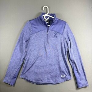 Under Armour Long Sleeve 1/4 Zip Pullover Heather Blue Size Medium